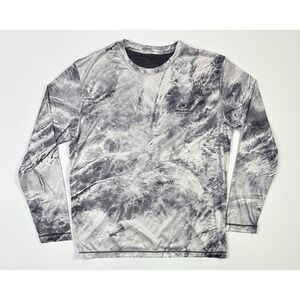 Mossy Oak Long-Sleeve T-Shirt Mens Large Performance White Camo Logo Hunting